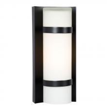  ES215670BZ - Wall Sconce - in Bronze finish with Satin White Glass (Suitable for Indoor or Outdoor Use)