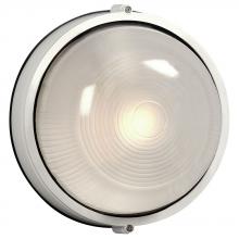  ES305111WH - Outdoor Cast Aluminum Marine Light - in White finish with Frosted Glass (Wall or Ceiling Mount)