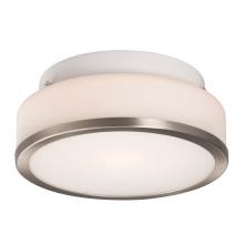  ES613531BN - Flush Mount Ceiling Light - in Brushed Nickel finish with White Glass