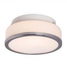  ES613531CH - Flush Mount Ceiling Light - in Polished Chrome finish with White Glass