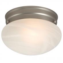  ES810308PT - Utility Flush Mount Ceiling Light - in Pewter finish with Marbled Glass