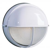  L305561WH010A1 - LED Outdoor Cast Aluminum Wall Mount Marine Light with Hood - in White finish with Frosted Glass