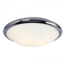  L612392CH016A1 - LED Flush Mount Ceiling Light - in Polished Chrome finish with Satin White Glass