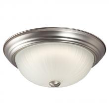  L635022PT016A1 - LED Flush Mount Ceiling Light - in Pewter finish with Frosted Melon Glass