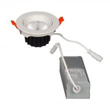  RL-RG608WH - 120V Dimmable 3" LED 8W White Gimbal Down Light 3000K IC Rated, FT6 Wire, Quick Connector