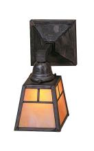 Arroyo Craftsman AS-1TWO-BK - a-line shade one light sconce with t-bar overlay