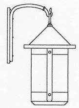 Arroyo Craftsman BB-14TLGW-AB - 14" berkeley tall-long body wall mount