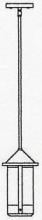  BSH-6LTN-P - 6" berkeley long body stem hung pendant