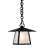 Arroyo Craftsman CH-8TM-BZ - 8" carmel pendant with t-bar overlay