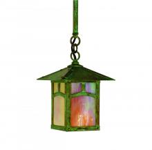 Arroyo Craftsman ESH-7EF-RB - 7" evergreen stem hung pendant without overlay