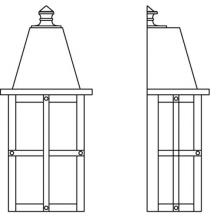  HW-6M-AB - 6" hartford flush wall mount