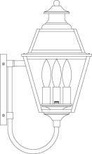  INB-8GRCLR-AC - 8" inverness wall mount with glass roof