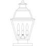  INC-10GRRM-RB - 10" inverness column mount with glass roof