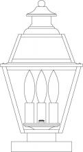  INC-8GRRM-BK - 8" inverness column mount with glass roof