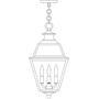  INH-10GRCLR-AC - 10" inverness pendant with glass roof