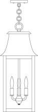 Arroyo Craftsman ORH-10CLR-P - 10" orpington pendant