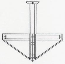  PCH-36CS-BZ - 36" prairie inverted chandelier