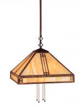 Arroyo Craftsman PSH-15TN-S - 15" prairie stem hung pendant