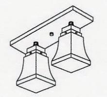  RCM-2-RC - ruskin 2 light ceiling mount