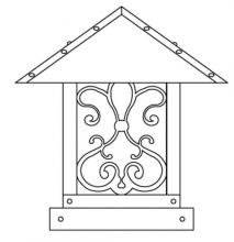 Arroyo Craftsman TRC-12ASM-BZ - 12" timber ridge column mount with ashbury  filigree