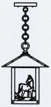  TRH-9HSM-MB - 9" timber ridge pendant with horse filigree