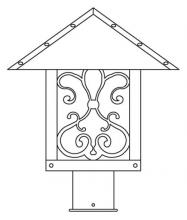  TRP-12ASTN-VP - 12" timber ridge post mount with ashbury  filigree