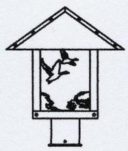 Arroyo Craftsman TRP-12GSTN-S - 12" timber ridge post mount with goose filigree