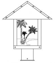  TRP-12PTAM-RC - 12" timber ridge post mount with palm tree  filigree