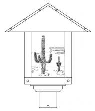 Arroyo Craftsman TRP-16CTRM-S - 16" timber ridge post mount with cactus  filigree