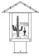  TRP-9CTWO-MB - 9" timber ridge post mount with cactus filigree