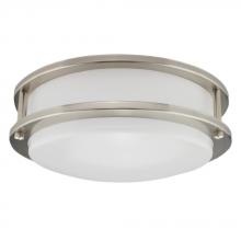  66862 - 12IN LED Double-ring Ceiling Luminaire Serie 2 20W 120V 40K Dim Brushed Nickel Frosted Round