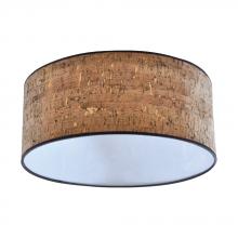  65686 - 11IN Drum Shade Cork LED Ceiling- mount Accessory STANDARD