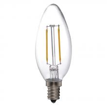  65671 - LED Filament Lamp B11 E12 Base 2.8W 120V 27K Clear Vertical Dim Standard