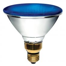  51181 - Halogen Coloured Reflector Lamp PAR38 E26 90W 130V DIM  Flood Blue Standard