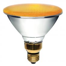  51184 - Halogen Coloured Reflector Lamp PAR38 E26 90W 130V DIM  Flood Yellow Standard