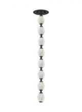  700CLR24BZ-LED930R - Sean Lavin Collier 1-light dimmable LED pendant with dark bronze finish and crystal shade