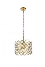  1111D13BR - Lyla 13 Inch Pendant in Brass