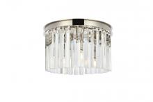  1208F16PN/RC - Sydney 3 Light Polished Nickel Flush Mount Clear Royal Cut Crystal