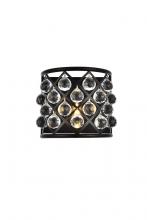  1214W11MB/RC - Madison 1 Light Matte Black Wall Sconce Clear Royal Cut Crystal