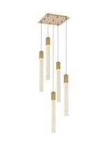  2066D16SG - Weston 5 Lights Pendant in Satin Gold