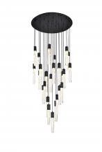  2089G42BK - Aurora 42 inch Chandelier in Black