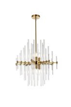  2502D23SG - Sienna 23 Inch Crystal Rod Pendant in Gold