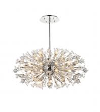  2550D42C - Vera 42 inch crystal starburst oval pendant in chrome