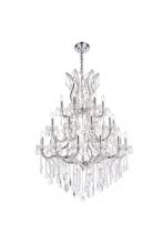  2800D38C/RC - Maria Theresa 28 Light Chrome Chandelier Clear Royal Cut Crystal