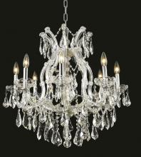  2801D26C/RC - Maria Theresa 9 Light Chrome Chandelier Clear Royal Cut Crystal