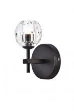  3505W6BK - Eren 1 Light Black Wall Sconce