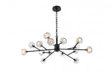  3509D42BK - Graham 15 Light Pendant in Black