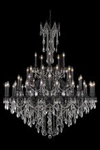  9245G54DB-GT/RC - Rosalia 45 Light Dark Bronze Chandelier Golden Teak (Smoky) Royal Cut Crystal