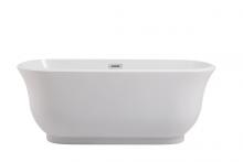  BT10259GW - 59 inch soaking bathtub in glossy white