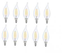  E12LED106-10PK - LED E12 Candelabra, Flame Tip, 2700k, 300 Degree, Cri80, Es, Ul, 6w, 40w Equivalent, 15000hrs, Lm480